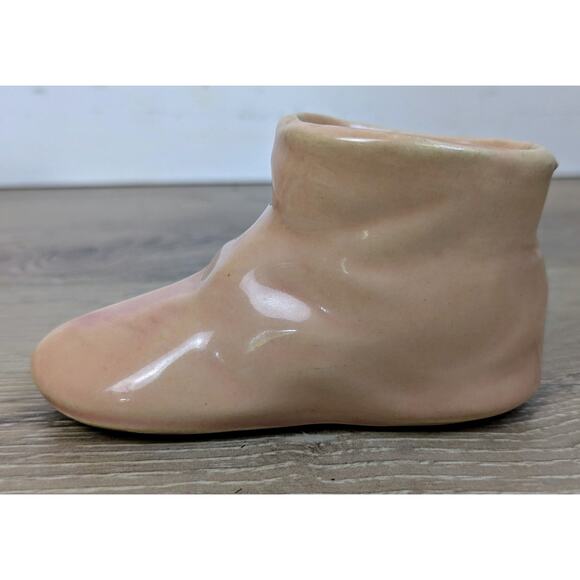 Mid-Century MCM Baby Shoe Planter Lot of 3 Ceramic McCoy Japan Girl Pink - Picture 13 of 16